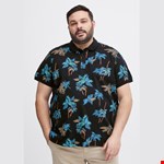 Blend Print Polo - black