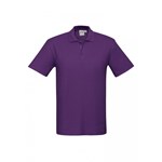 Fashion Biz Plain Pique Knit Polo - purple